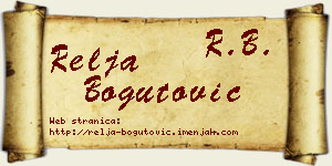 Relja Bogutović vizit kartica